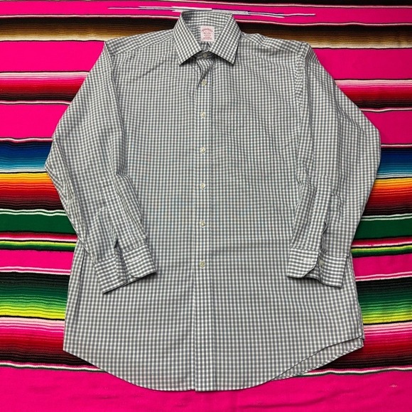 Lot of 6 Brooks Brothers Dress Shirt's Men's L 16 16.5 Plaid Button Up Madison - Picture 13 of 16